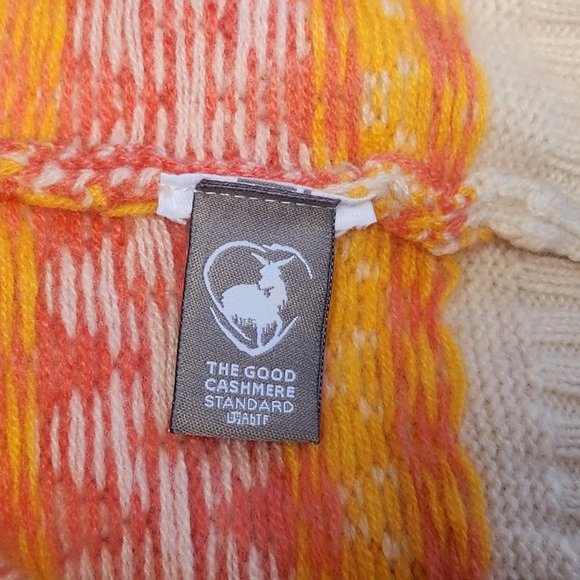 NWOT J. Crew Cashmere Fair Isle Sweater in Heather Muslin Coral - Picture 8 of 11